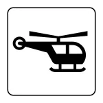 Helicopter Heliport SVG Icon